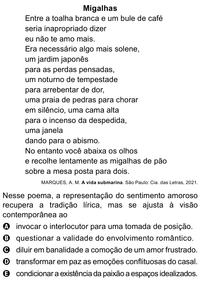 Questão 31 no caderno Azul do ENEM 2023