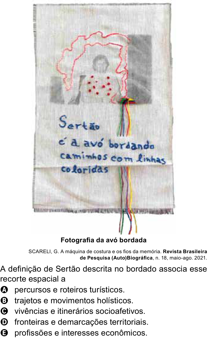 Questão 46 no caderno Azul do ENEM 2023