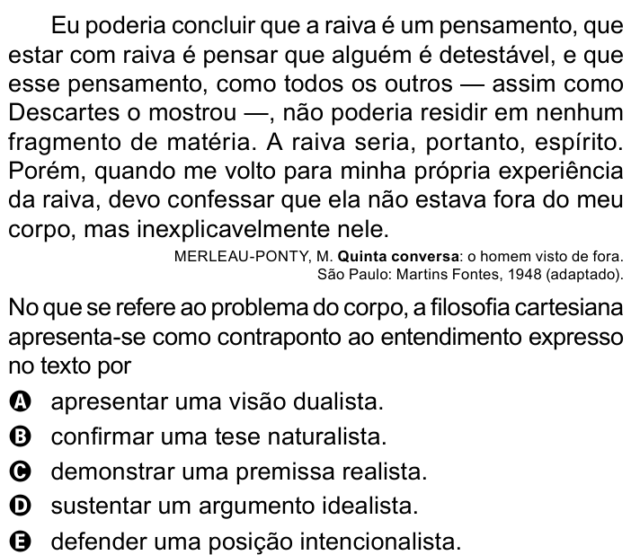 Questão 54 no caderno Azul do ENEM 2023