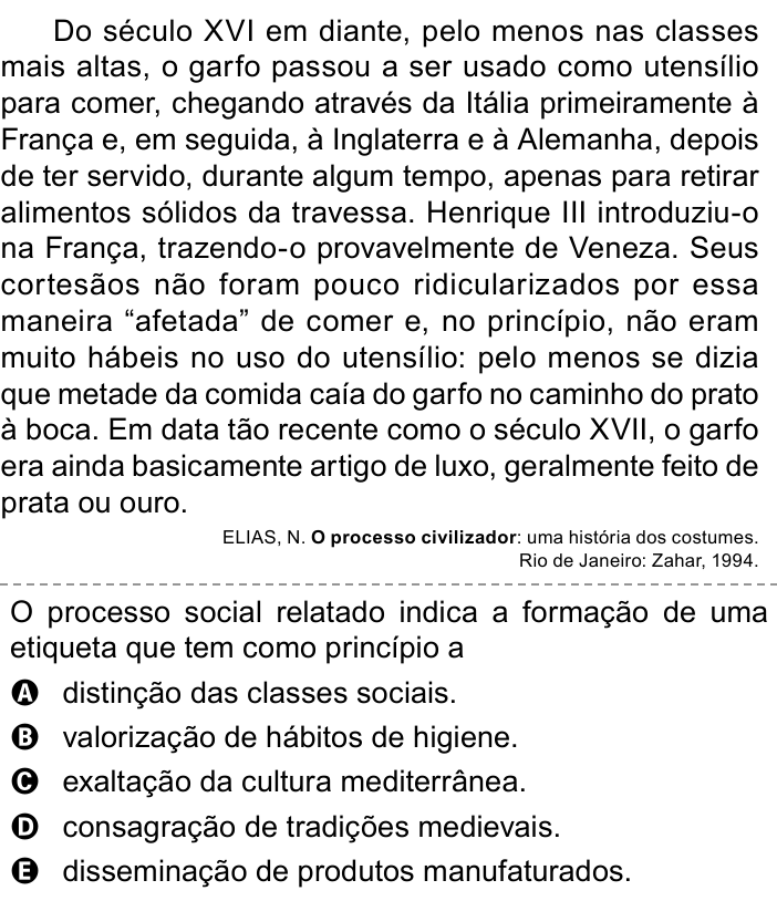 Questão 59 no caderno Azul do ENEM 2023