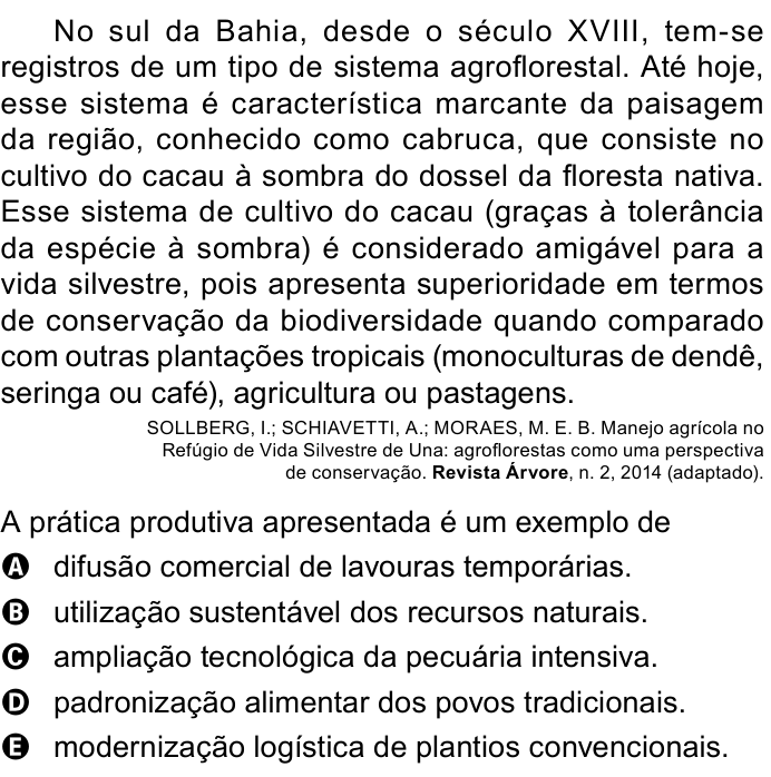 Questão 67 no caderno Azul do ENEM 2023