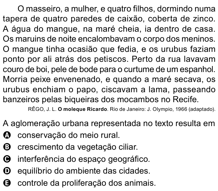Questão 68 no caderno Azul do ENEM 2023