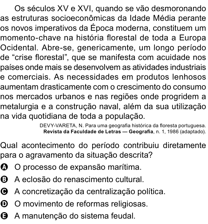 Questão 73 no caderno Azul do ENEM 2023