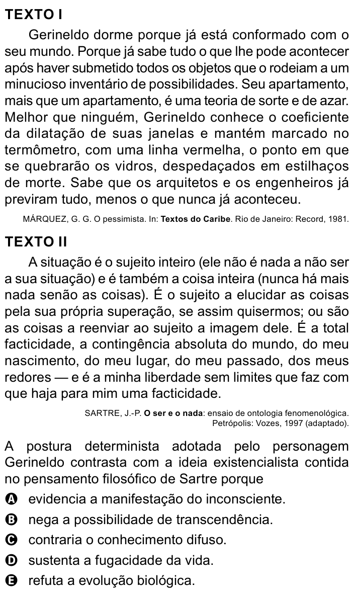 Questão 79 no caderno Azul do ENEM 2023