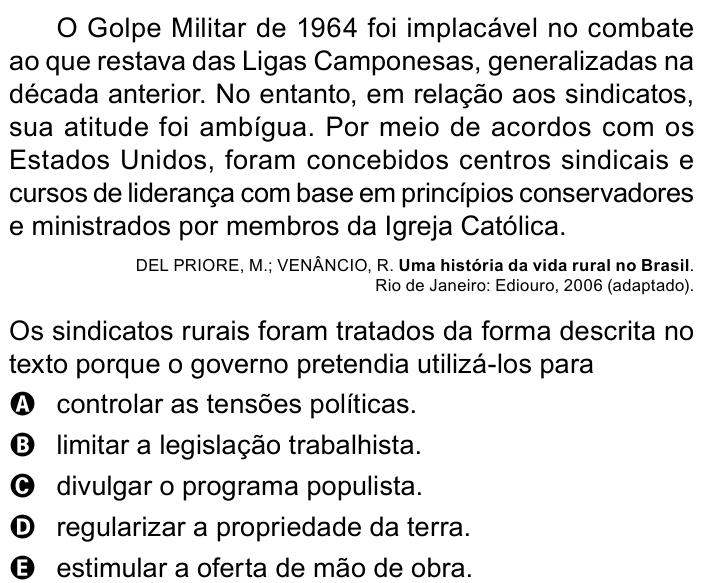 Questão 80 no caderno Azul do ENEM 2023