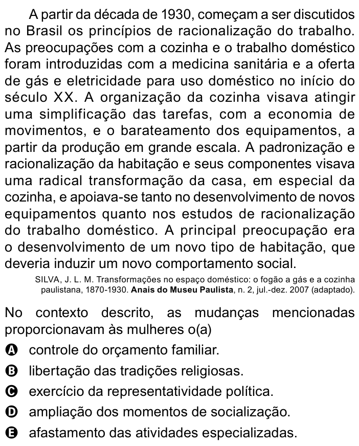 Questão 84 no caderno Azul do ENEM 2023