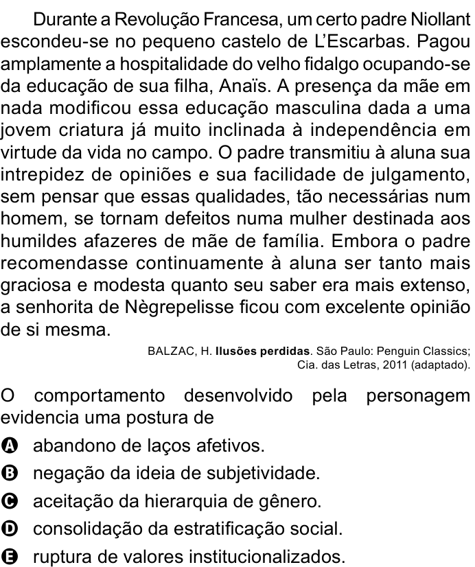 Questão 86 no caderno Azul do ENEM 2023