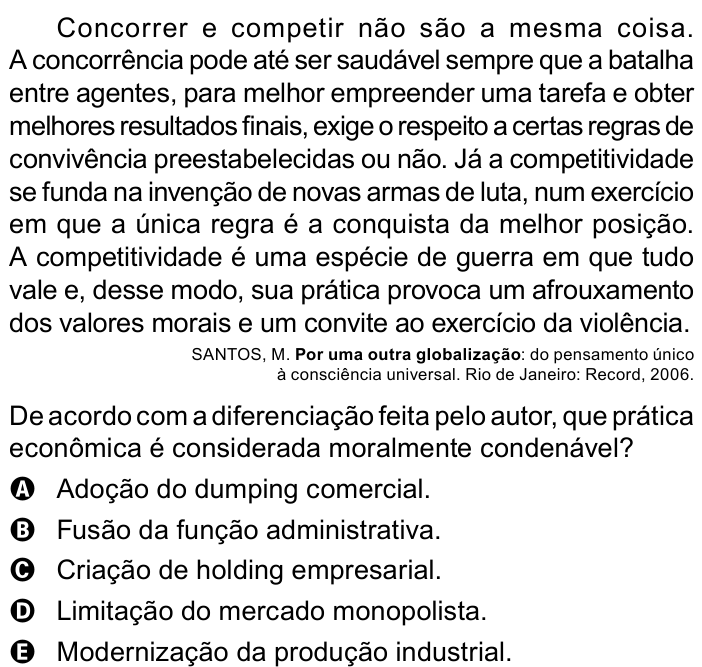 Questão 88 no caderno Azul do ENEM 2023