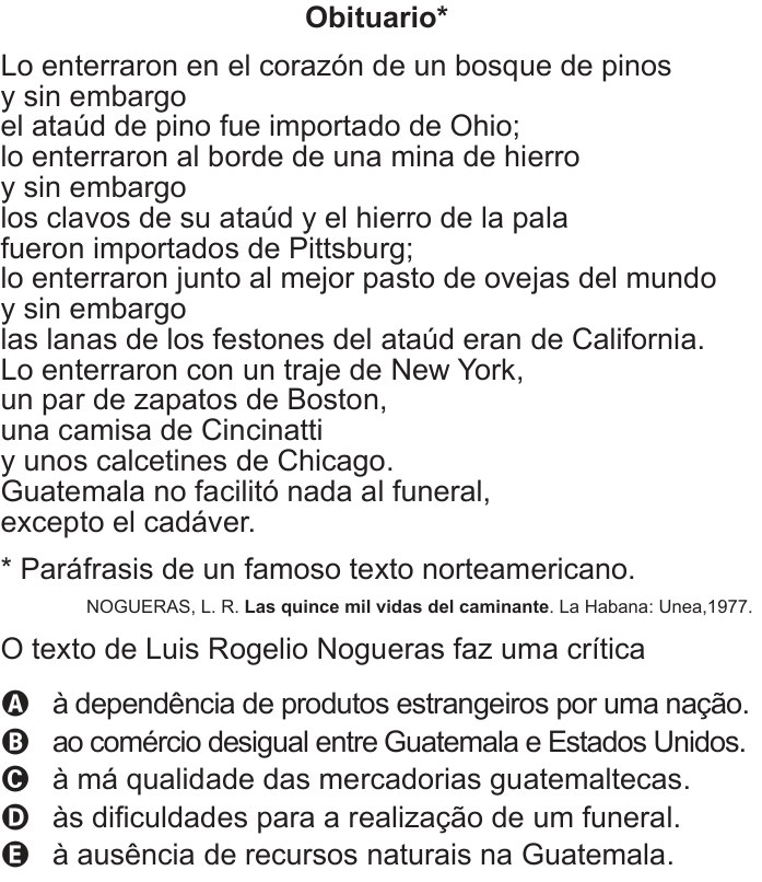 Questão 91 no caderno Azul do ENEM 2012