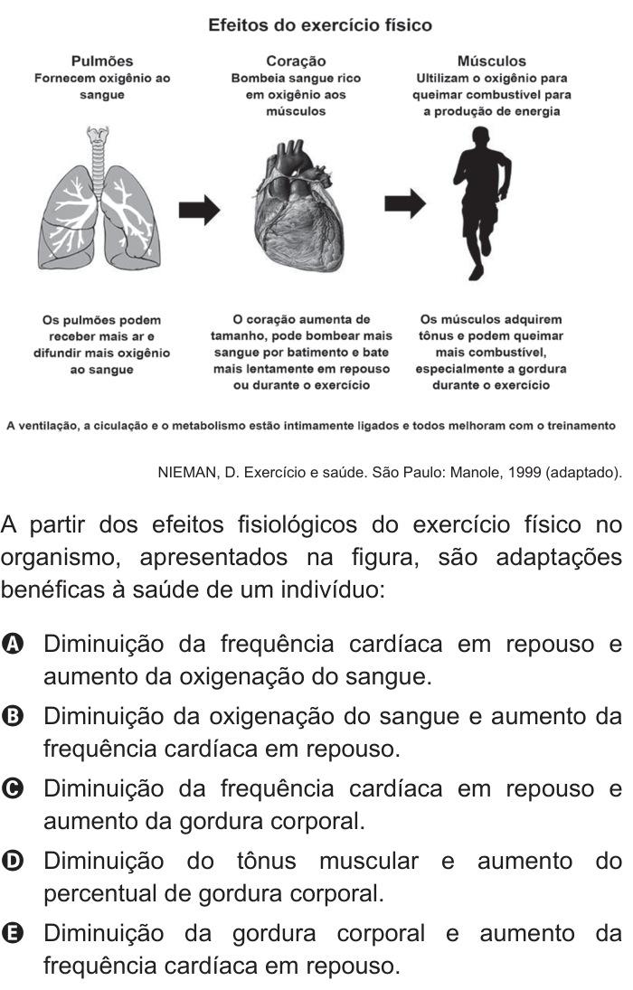 Questão 96 no caderno Azul do ENEM 2012