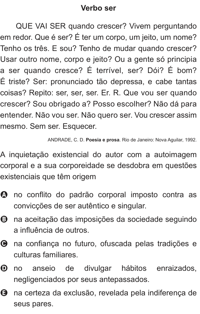 Questão 100 no caderno Azul do ENEM 2012