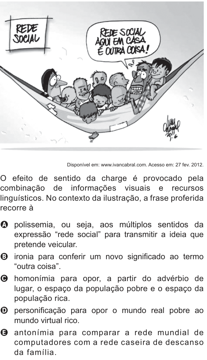 Questão 103 no caderno Azul do ENEM 2012