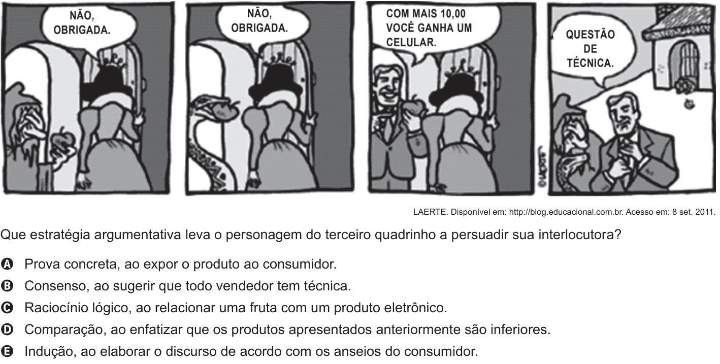 Questão 106 no caderno Azul do ENEM 2012