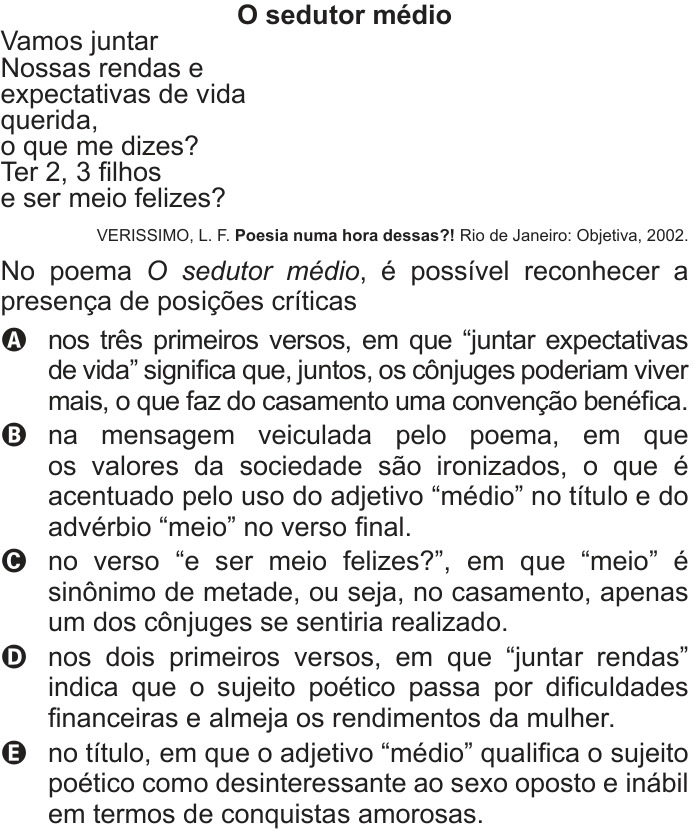 Questão 118 no caderno Azul do ENEM 2012
