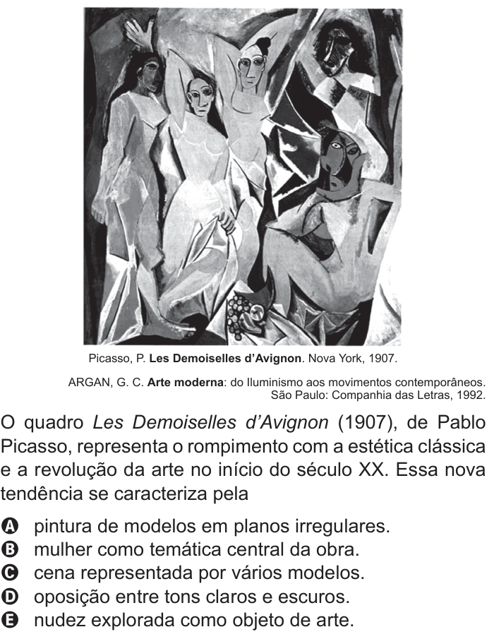 Questão 121 no caderno Azul do ENEM 2012