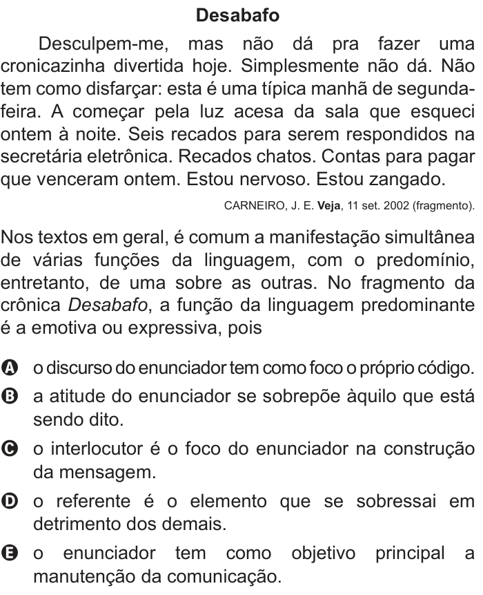 Questão 127 no caderno Azul do ENEM 2012