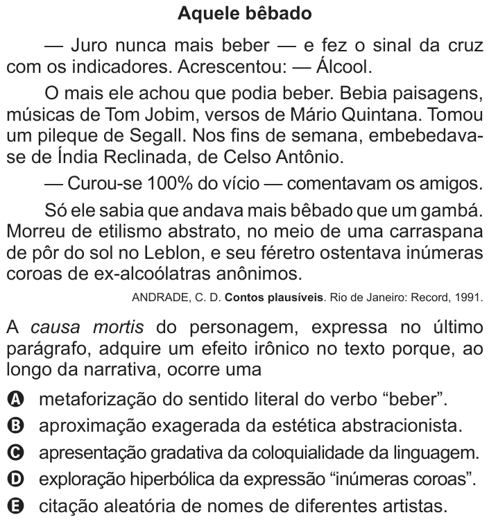 Questão 134 no caderno Azul do ENEM 2012