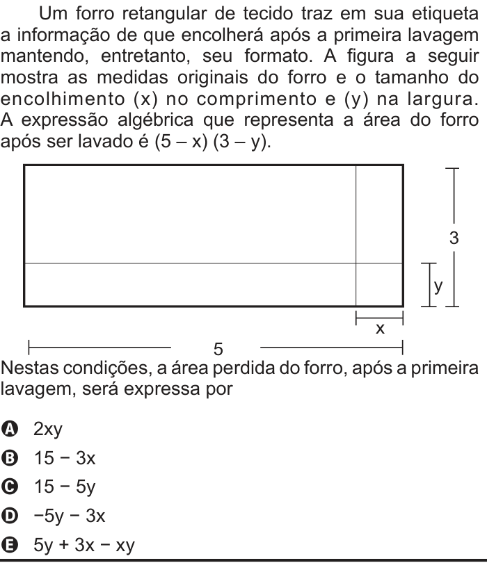 Questão 141 no caderno Azul do ENEM 2012