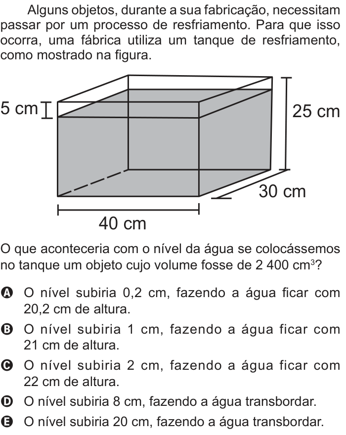 Questão 158 no caderno Azul do ENEM 2012