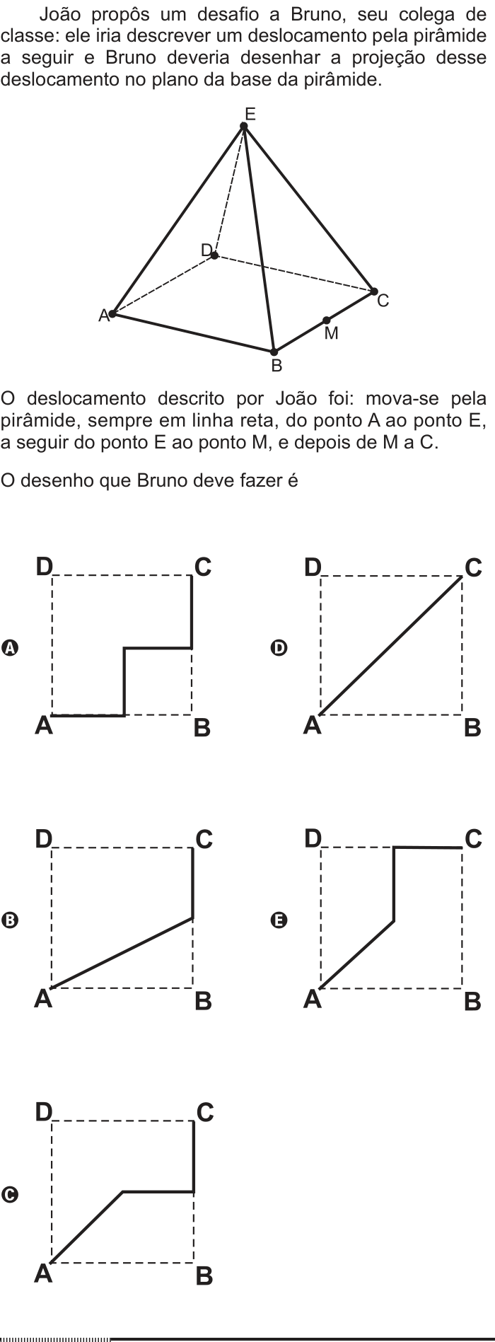 Questão 165 no caderno Azul do ENEM 2012