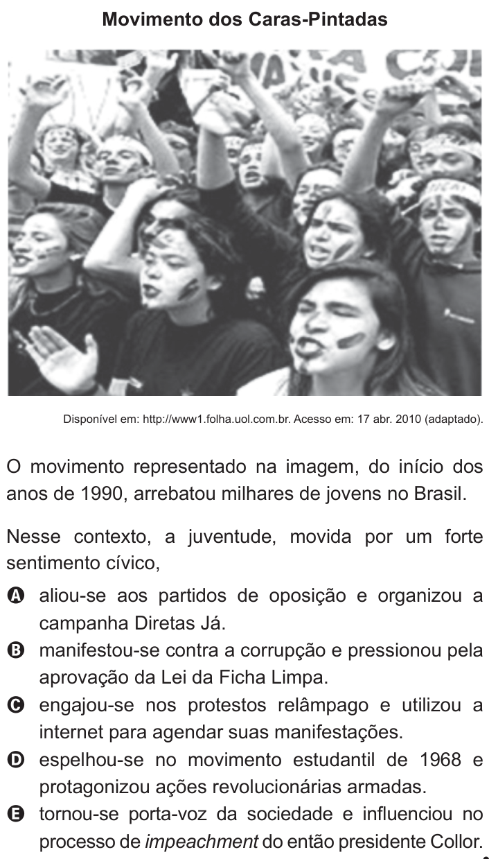 Questão 3 no caderno Azul do ENEM 2011