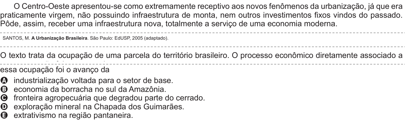 Questão 5 no caderno Azul do ENEM 2011