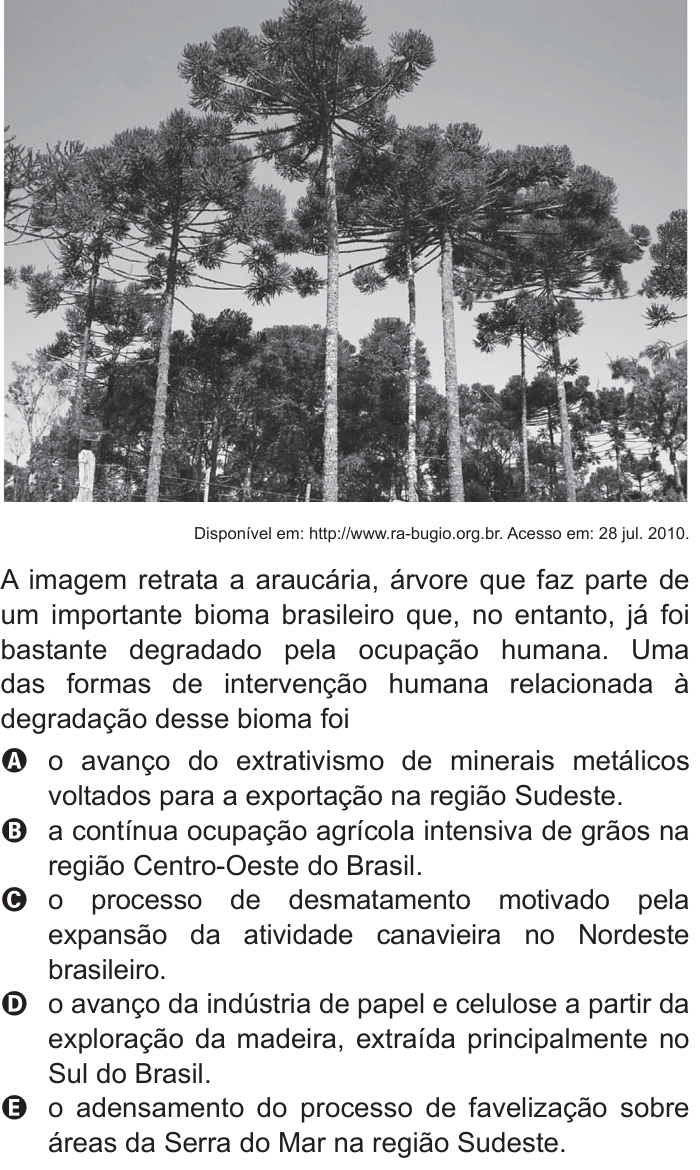 Questão 11 no caderno Azul do ENEM 2011
