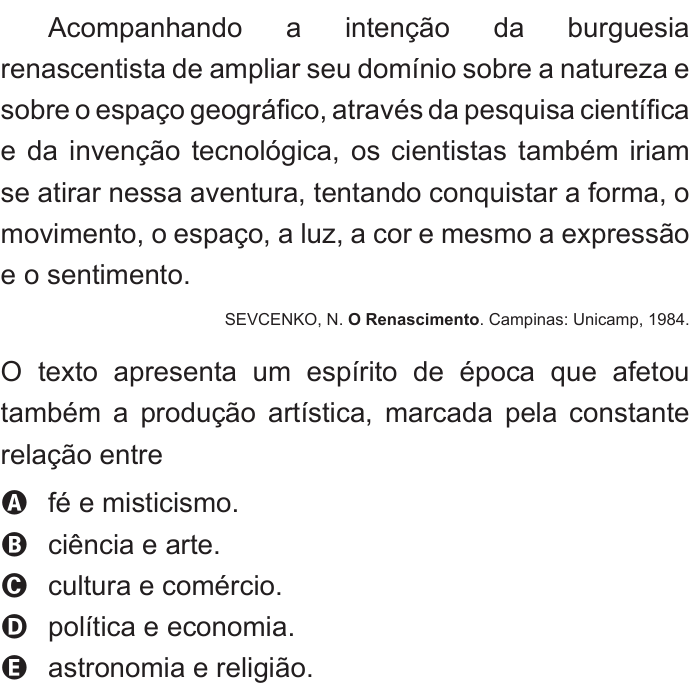 Questão 38 no caderno Azul do ENEM 2011