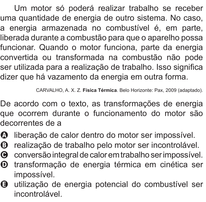 Questão 66 no caderno Azul do ENEM 2011