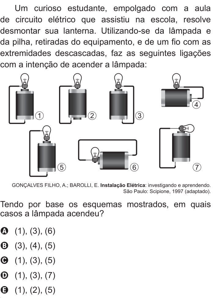 Questão 70 no caderno Azul do ENEM 2011
