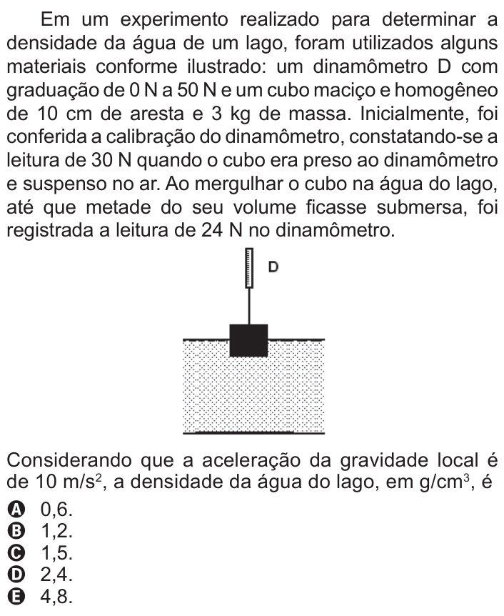 Questão 73 no caderno Azul do ENEM 2011