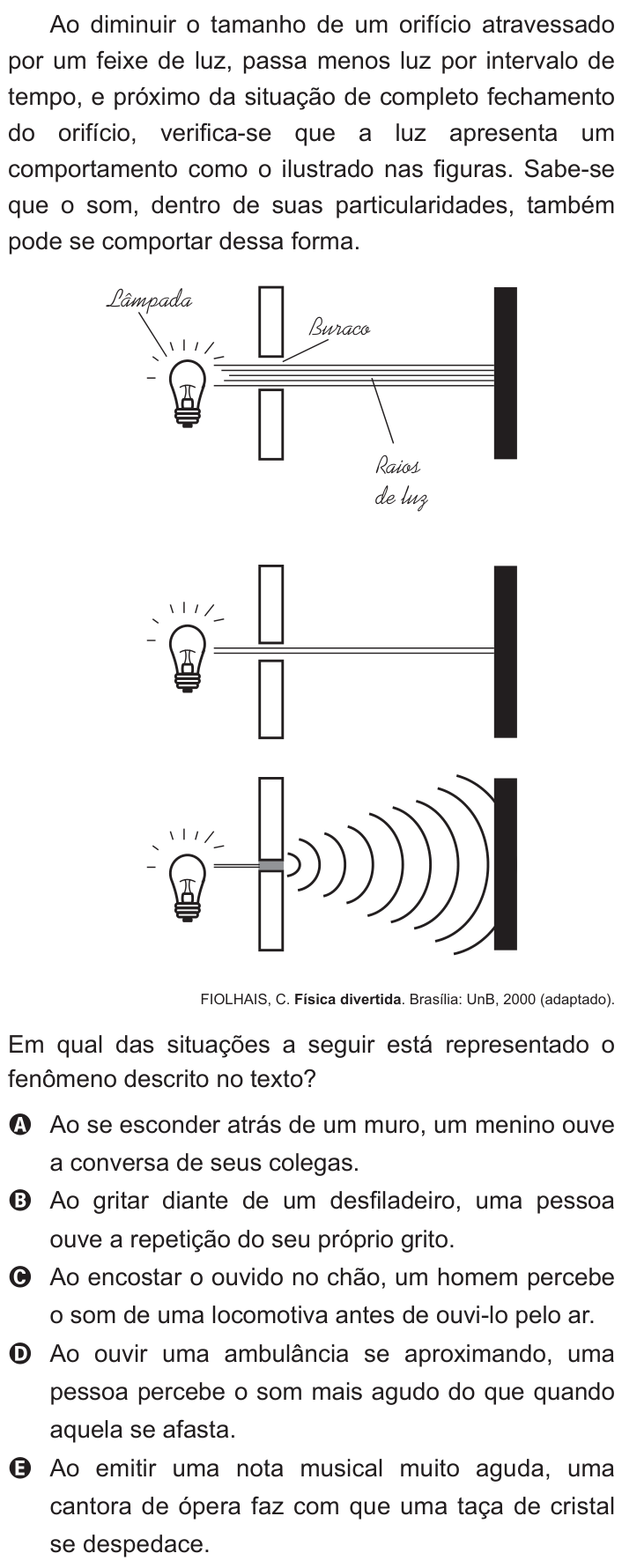 Questão 84 no caderno Azul do ENEM 2011