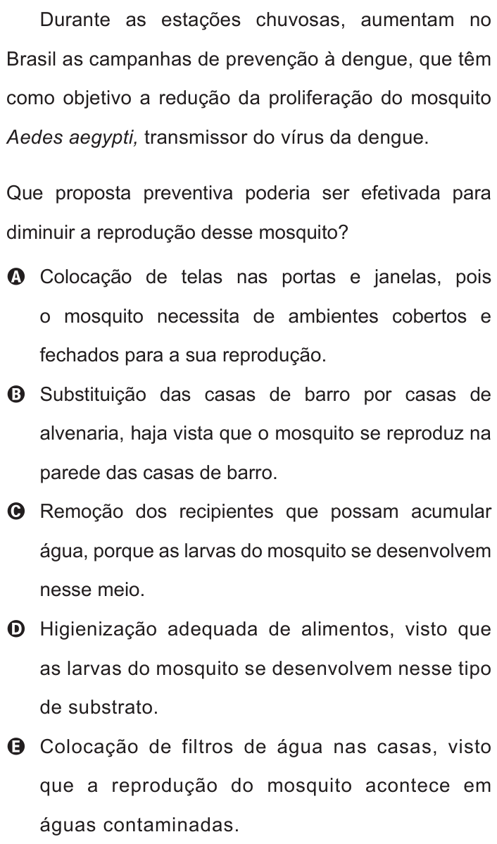 Questão 89 no caderno Azul do ENEM 2011