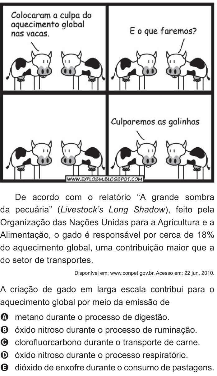 Questão 90 no caderno Azul do ENEM 2011