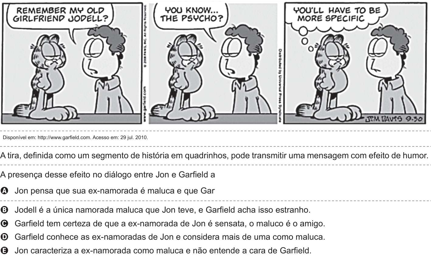 Questão 95 no caderno Azul do ENEM 2011