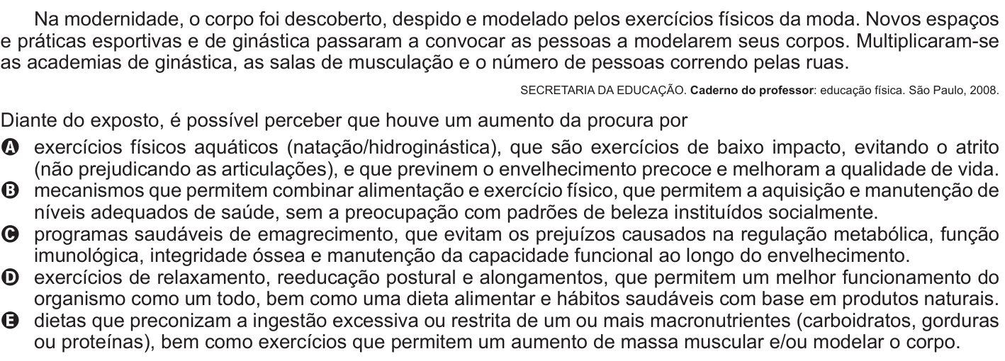 Questão 96 no caderno Azul do ENEM 2011