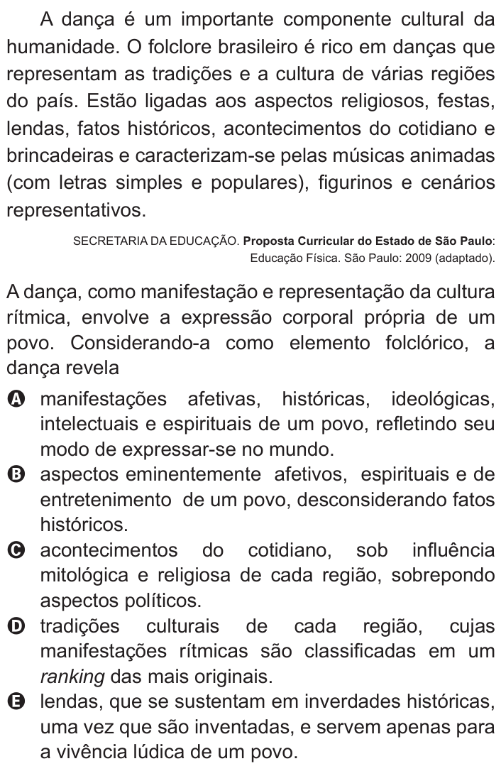Questão 105 no caderno Azul do ENEM 2011