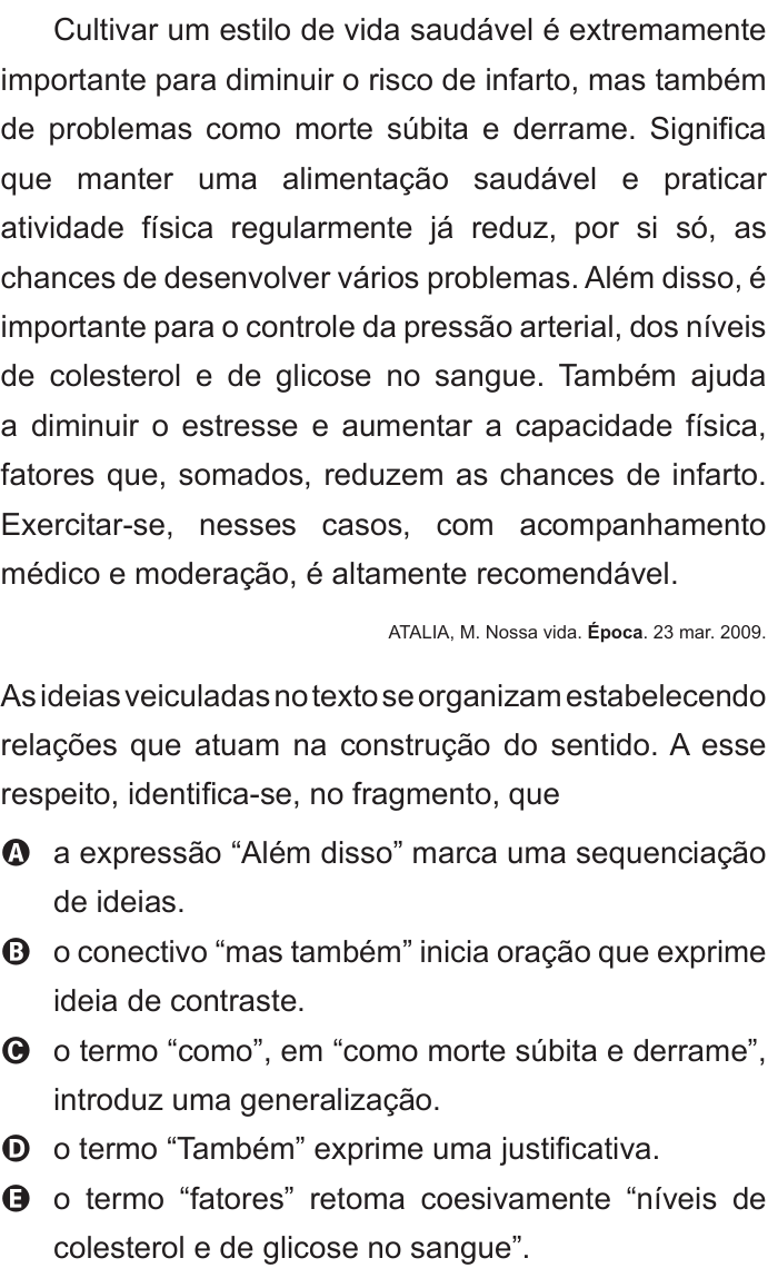 Questão 106 no caderno Azul do ENEM 2011