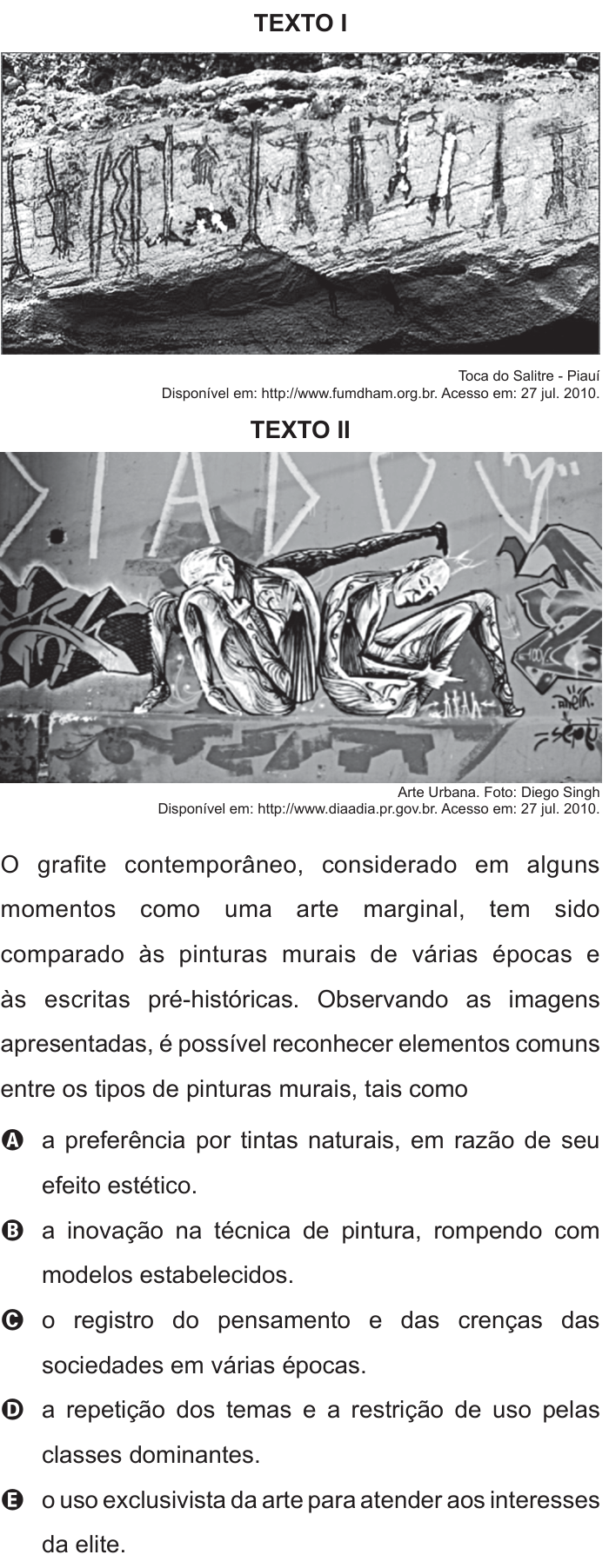 Questão 112 no caderno Azul do ENEM 2011