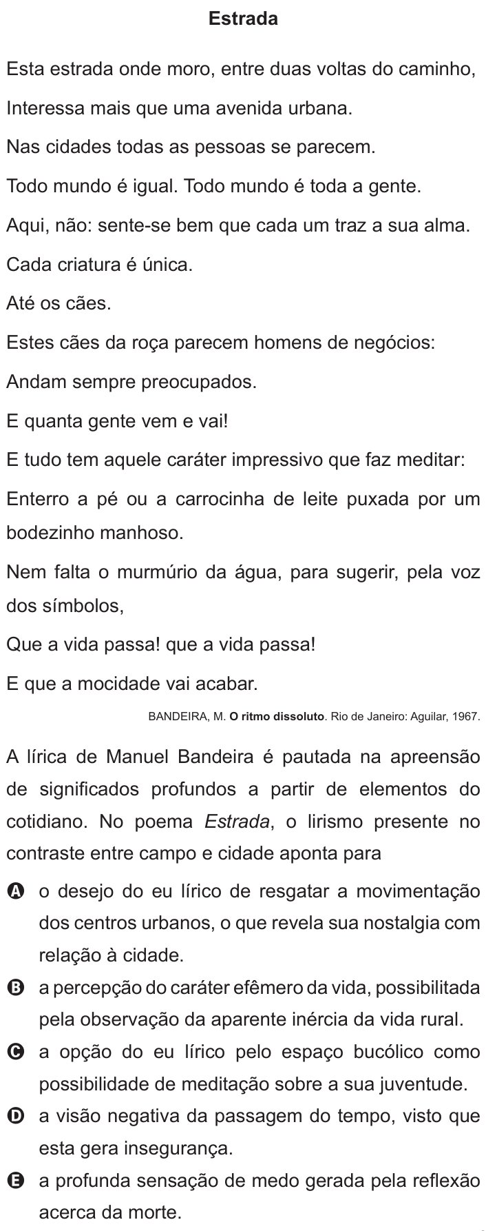 Questão 113 no caderno Azul do ENEM 2011