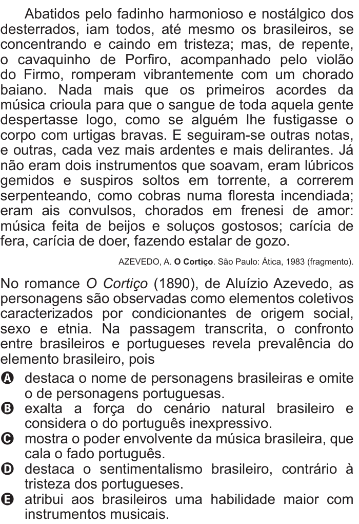 Questão 117 no caderno Azul do ENEM 2011