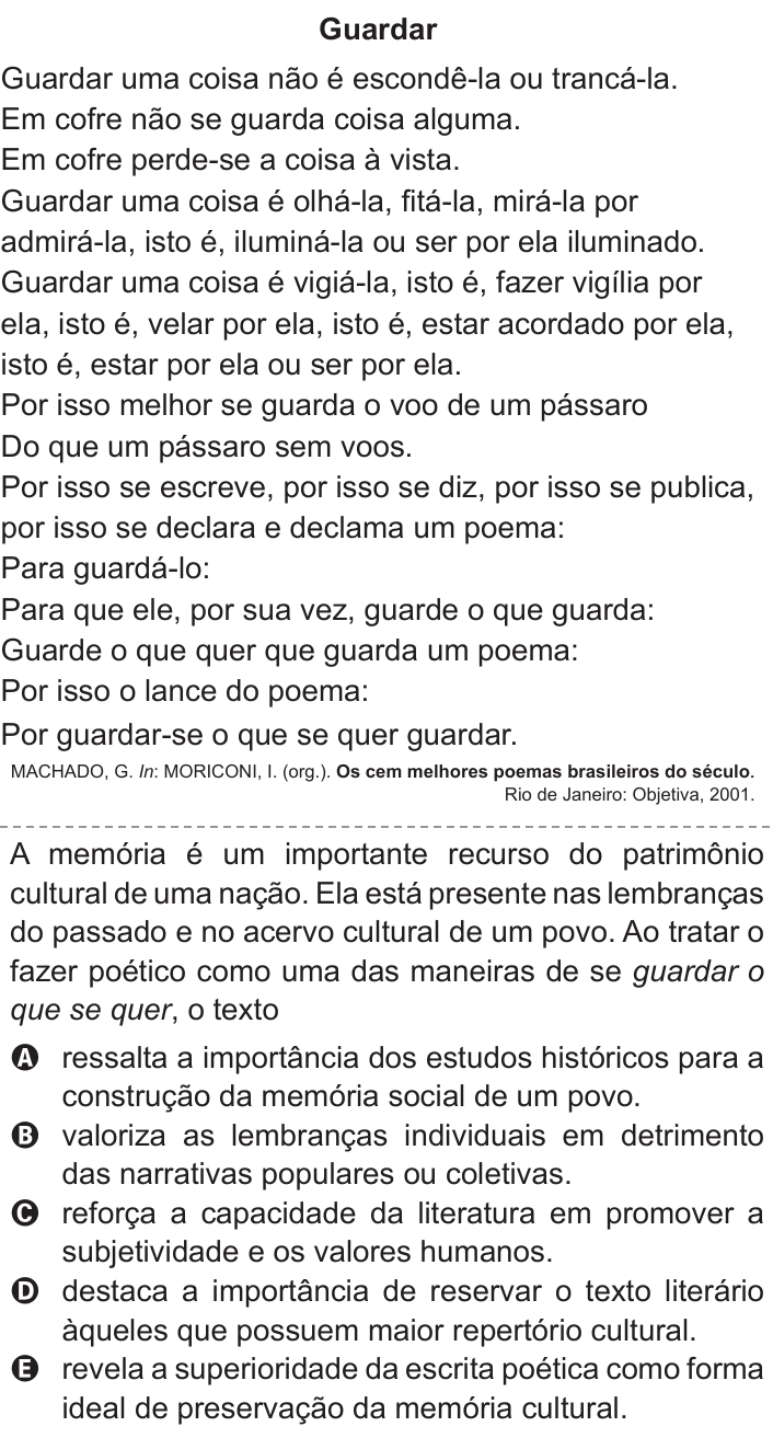 Questão 118 no caderno Azul do ENEM 2011