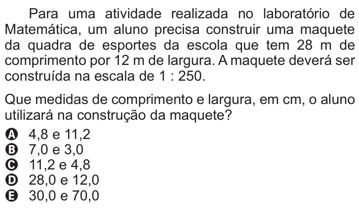 Questão 143 no caderno Azul do ENEM 2011