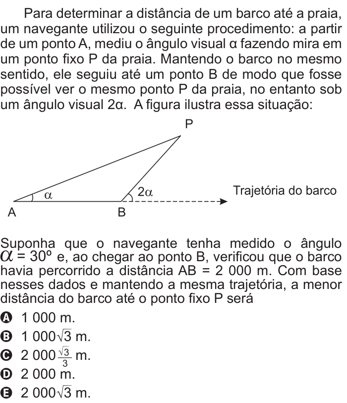 Questão 155 no caderno Azul do ENEM 2011