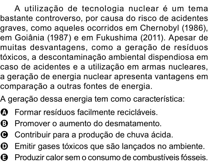 Questão 93 no caderno Azul do ENEM 2023