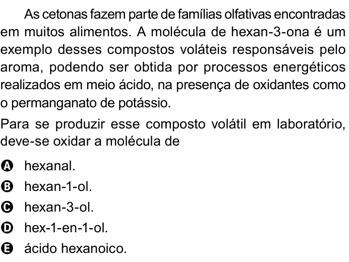 Questão 102 no caderno Azul do ENEM 2023