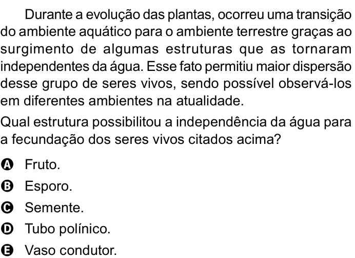 Questão 103 no caderno Azul do ENEM 2023