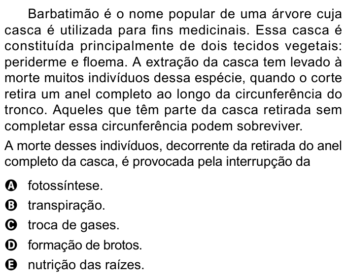 Questão 105 no caderno Azul do ENEM 2023