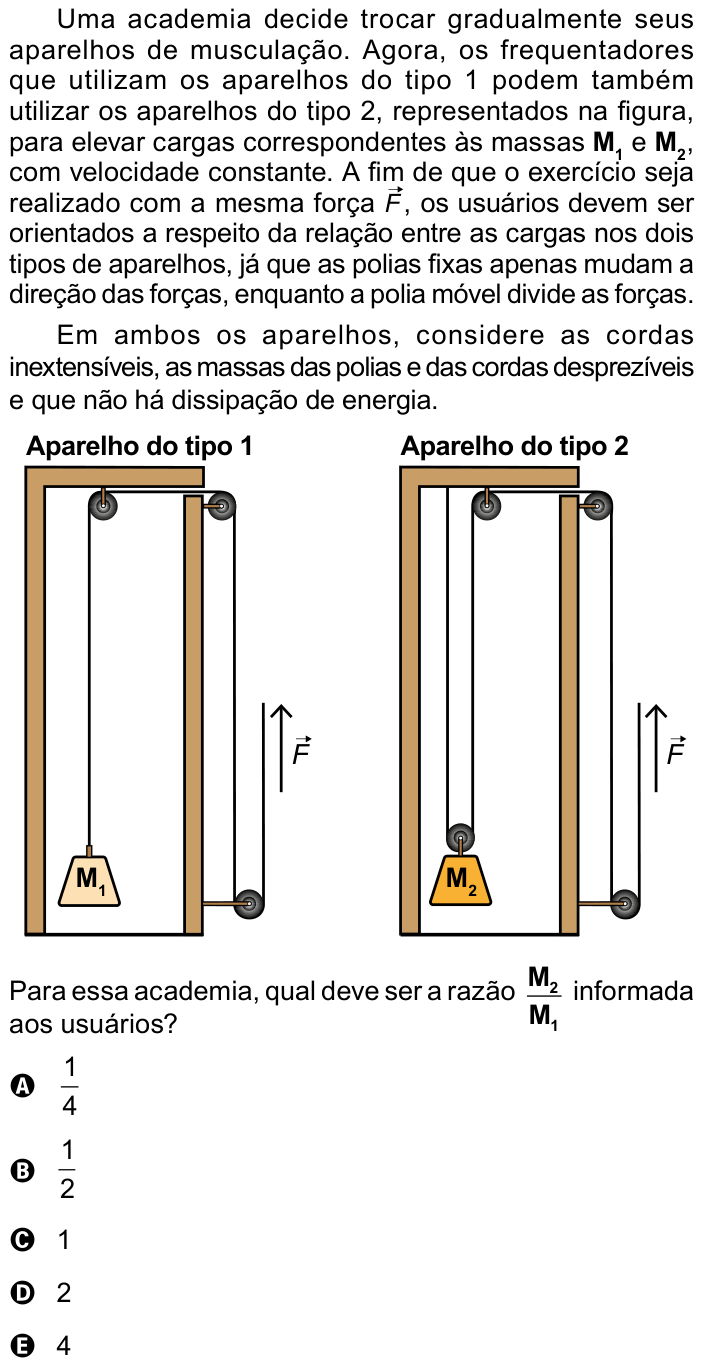 Questão 109 no caderno Azul do ENEM 2023