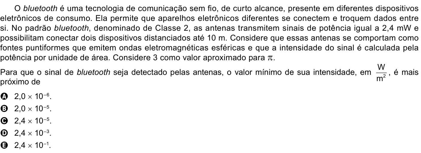 Questão 113 no caderno Azul do ENEM 2023